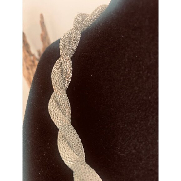 Vintage KR Signed Mesh Choker Necklace - Picture 4 of 6
